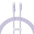 Miniatyrbild 1 av 6: USB-C till Typ-C-kabel, Super snabb laddning 100W, 1m - Baseus Gem (P103737300051111-00) - Nebula Lila