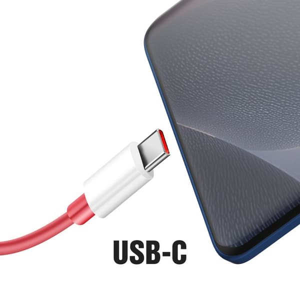 USB-C till USB-C Snabbladdningskabel SuperVOOC 12A 1m Officiell Oneplus Röd