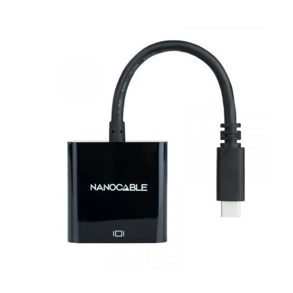 Nanocable USB-C/M till VGA/H Adaptor Svart 10cm