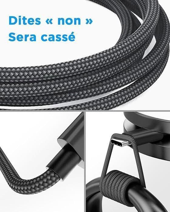 USB C-kabel, [1M/2-pack] Snabbladdningskabel USB C 3A Typ C Flätad kabel USB till USB C för Samsung Galaxy S21 S22