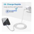 Miniatyrbild 3 av 5: iPhone-kabel [1m+1m/Paket med 2] MFi-certifierad iPhone-laddningskabel med förstärkt anslutning, snabb laddning, kompatibel.