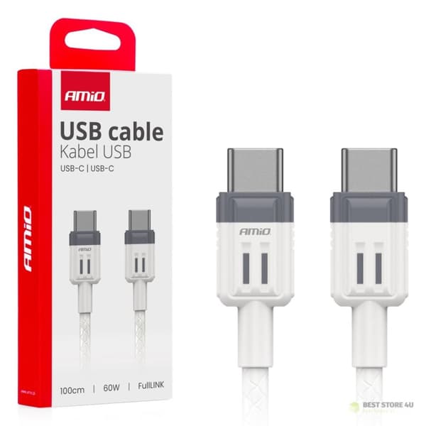 Opladningskabel usb-c - usb-c 60w 100cm fulllink amio-03908