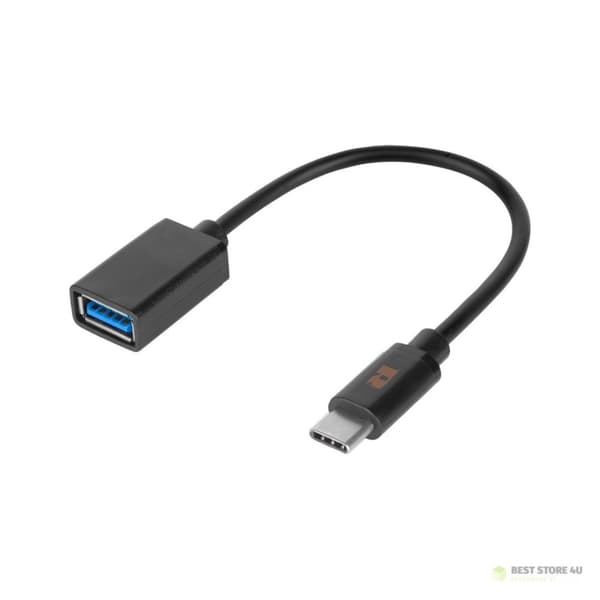 Adapter USB-uttag A 3.0 - kontakt typ C OTG REBEL 15 cm