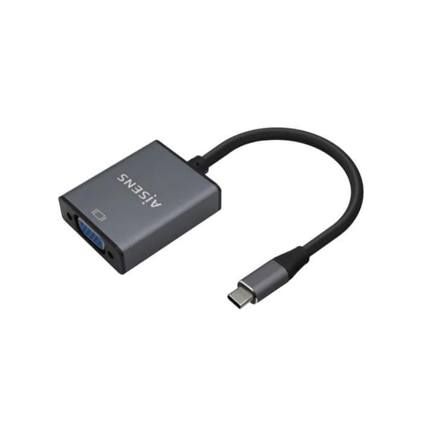 KABEL KONVERTER AISENS ALUMINIUM USB-C TILL VGA USB-C-M-HDB15-H GRÅ 15CM