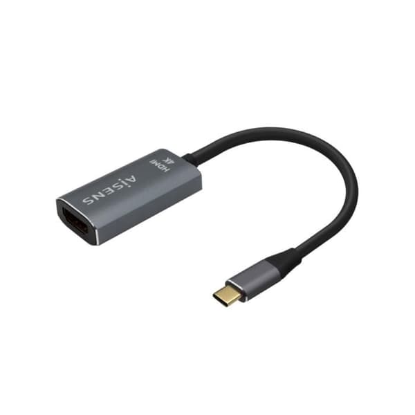 KABEL KONVERTER AISENS ALUMINIUM USB-C TILL HDMI 4K60HZ GRÅ 15CM