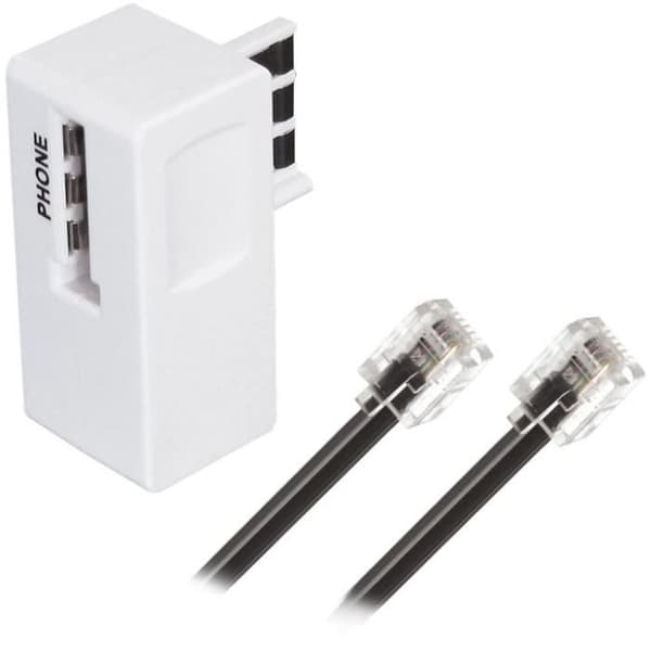 ADSL-kabel RJ11 - APM - 5m - Svart - med ADSL-filter
