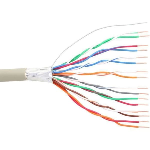 InLine® telefonkabel 16 ledare, 8x2x0,6mm, för installation, 25m krona