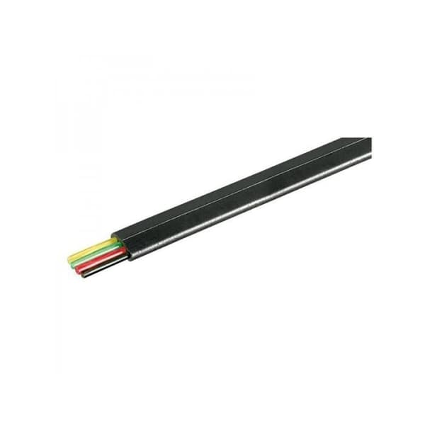 Platt telefonkabel 4 ledare svart 100 m