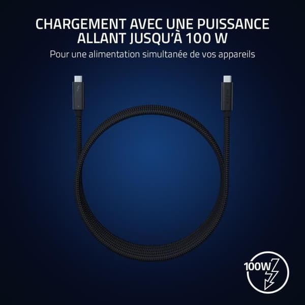 Razer Thunderbolt 4 Kabel 2,0 Meter - Upp till 40 gigabit per sekund | Svart
