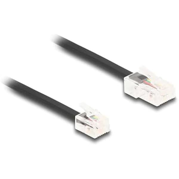 Telefonsladd - DELOCK - 88037 - 3 m - RJ45 hane - RJ11 hane - Svart