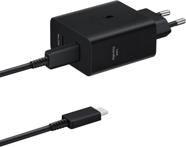 Samsung 50W USB C Väggladdare med 5 Amp Type C Kabel Svart EU Kontakt - EF-T5020XBEGWW