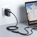 Miniatyrbild 5 av 6: Typ-C-kabel till 2x Typ-C, snabb laddning, 100 W, 1,5 m - JoyRoom Speedy Series (SA21-1T2) - Svart
