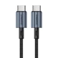 Miniatyrbild 2 av 2: Choetech flätad usb-c till usb-c pd60w svart 1,2m