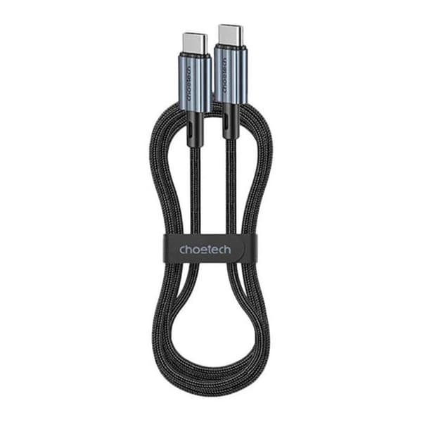 Choetech flätad usb-c till usb-c pd60w svart 1,2m