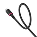 Miniatyrbild 4 av 6: USB till Lightning datakabel, 2,4A, 1m - Baseus Dura (P1037780101U01-01) - Röd / Svart