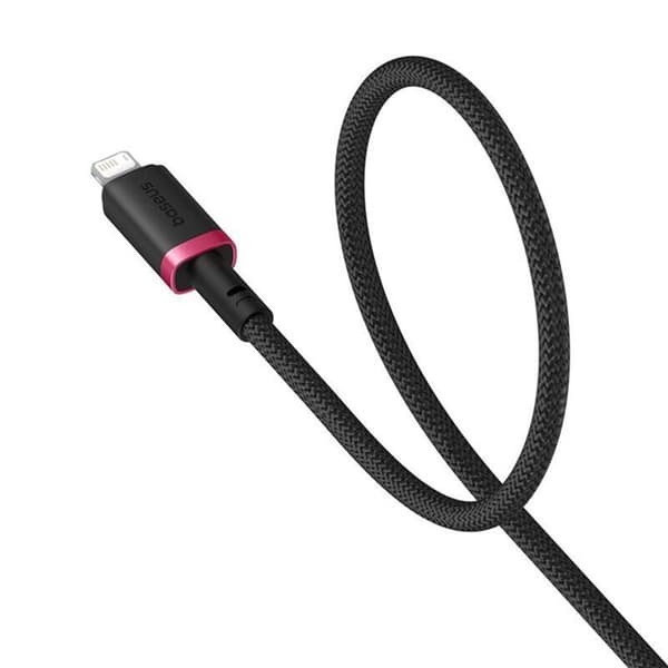 USB till Lightning datakabel, 2,4A, 1m - Baseus Dura (P1037780101U01-01) - Röd / Svart