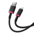Miniatyrbild 5 av 6: USB till Lightning datakabel, 2,4A, 1m - Baseus Dura (P1037780101U01-01) - Röd / Svart