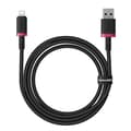 Miniatyrbild 2 av 6: USB till Lightning datakabel, 2,4A, 1m - Baseus Dura (P1037780101U01-01) - Röd / Svart