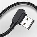 Miniatyrbild 3 av 4: Mcdodo Fast telefonkabel, 90° vinkel LED, USB till USB-C 3m svart