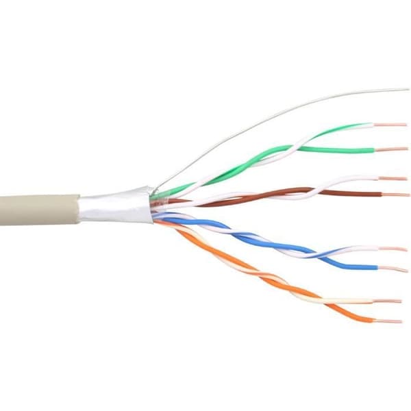 Telefonkabel InLine® 8 ledare, 4x2x0,6mm, för installation, 100m rulle