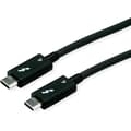 Miniatyrbild 1 av 3: Thunderbolt 4-kablar, C-C, St/St, 40 Gbit/s, 100 W, Aktiv, Svart, 2 m - ROLINE