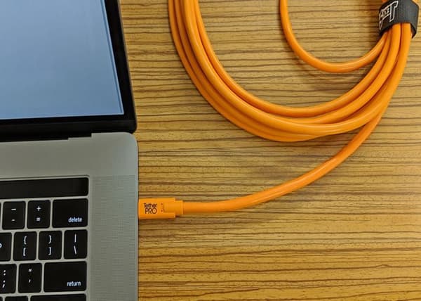 TETHER TOOLS USB-C till micro USB B 3.0 TetherPro CUC3315 - Orange 4,60m