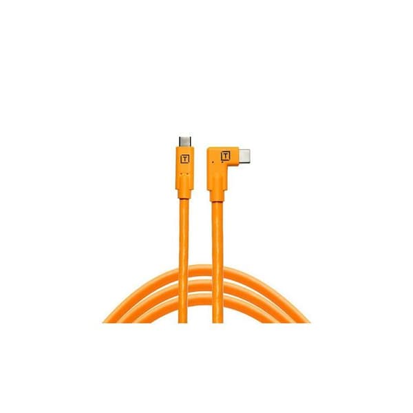 TETHER TOOLS USB-C till USB-C vinklad 90° TetherPro CUC15RT - Orange 4.60m