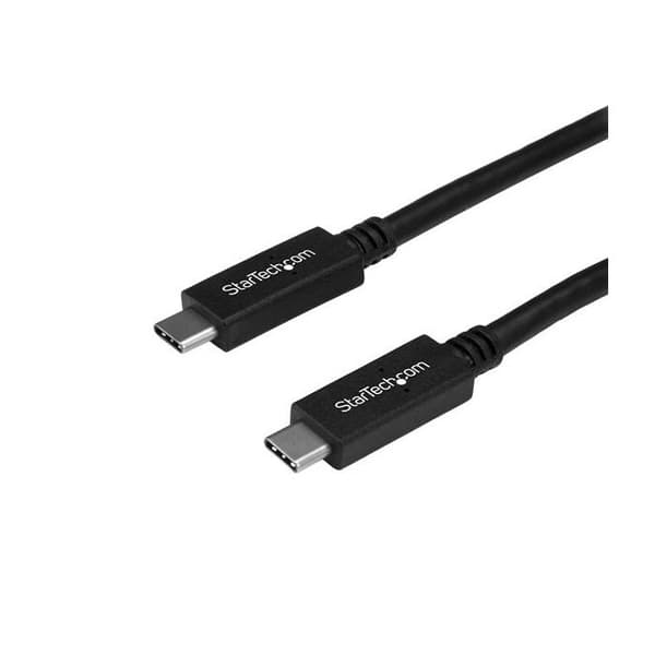 StarTech.com 1,8 m USB-C till USB-C-kabel med 5A strömförsörjning - USB 3.0 Type-C USB-IF-certifierad sladd - Svart (USB315C5C6)