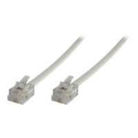 RJ12 6C6P rak modulkabel 10m vit - MICRO CONNECT - MPK110
