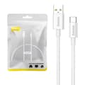 Miniatyrbild 3 av 3: Data- och laddningskabel USB-A / USB-C 100W 480 Mbps 0,25 meter Baseus Vit