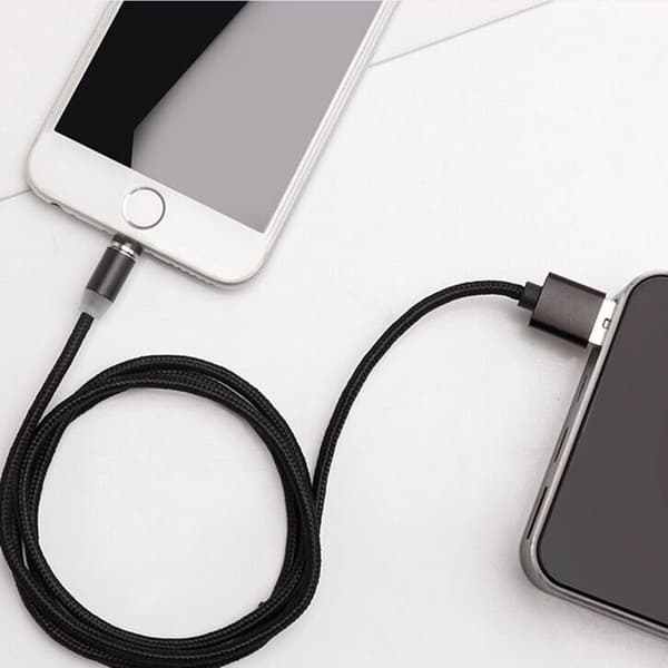 USB-kabel 1m med 3 utbytbara mikro-USB magnetiska laddningskablar datakabel laddarkabel laddningskabel USB-kabel