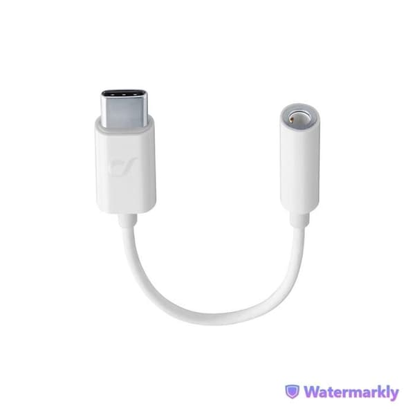 Adapter- Cellularline Från Aux-In till Type-C- Vit