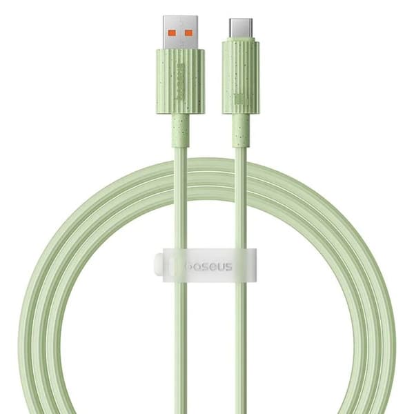 USB-kabel till Type-C, snabbladdning, 100 W, 480 Mbps, 1 m - Serie Baseus Habitat (P10360203631-00) - Naturlig grön