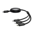 Miniatyrbild 3 av 6: USB-C till Type-C, Lightning, Micro-USB datakabel, 100W, 1,1m - Baseus Free 2 Draw (P10368700111-04) - Svart kluster