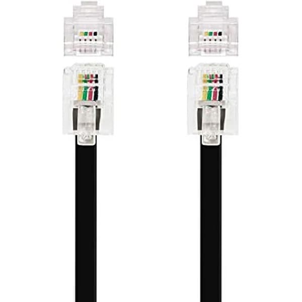 Telefonkabel RJ11 - NANO KABEL - 10.32.0102-BK-OEM - 6P4C - Hane-Hane - 2 meter