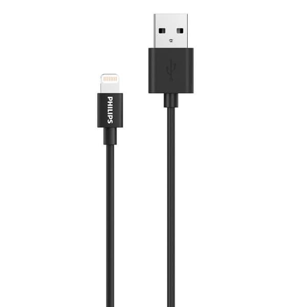 Philips DLC3104V/01 - USB-A till Lightning-kabel 120 cm - Svart
