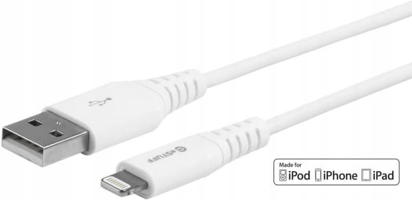 eSTUFF Lightning MFI-kabel 0,15m Vit, ES601004