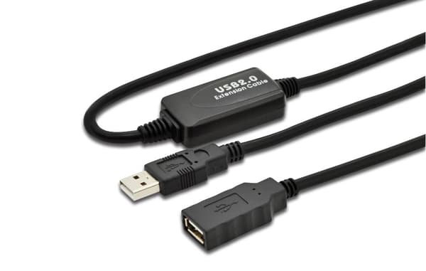 MicroConnect Aktiv USB 2.0 Förlängningskabel 20m