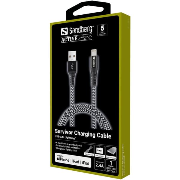 Sandberg Survivor Lightning-kabel 1m 441-35