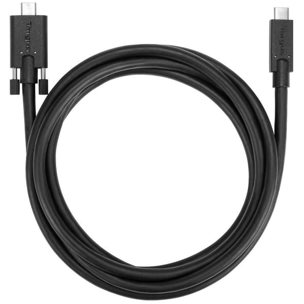 Targus 1,8 m USB-C-kabel med skruvfäste, ACC1122GLX