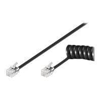 MicroConnect - Telefonkabel - RJ-10 (M) - RJ-10 (M) - 2 m - svart
