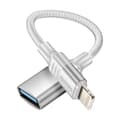 Miniatyrbild 1 av 5: OTG-adapter iPhone Lightning Hane till USB Hona Swissten Vit