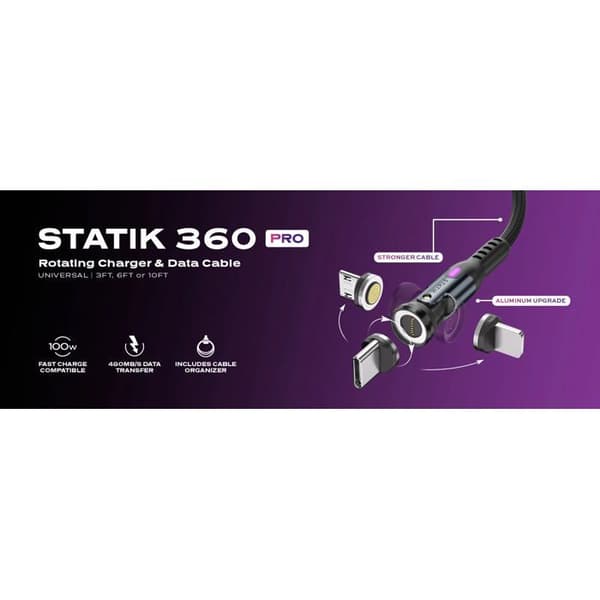 STATIKStatik - Telefonkabel med flera ändar - Statik 360 Pro Cable 2.0 - Flera storlekar