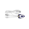 Miniatyrbild 1 av 2: Cabel 3 i 1 Andy USB-C/Micro-USB/Lightning till USB-A 3A Raketer Nyckelring YELLO KOKO Vit / Blå