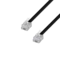 Miniatyrbild 1 av 3: RJ11 Kabel 2m M/M för fast telefon och ADSL WAYTYEX 39002 Flat RJ11 Kabellängd 2,00 m - Svart