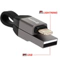 Miniatyrbild 3 av 5: Magnetisk kabel iPhone Lightning / USB Nyckelring Kompakt 9.7cm Swissten Grå