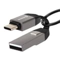 Miniatyrbild 1 av 5: Magnetisk USB-C / USB Kabel Format Nyckelring Kompakt 9.7cm Swissten Grå