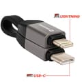 Miniatyrbild 3 av 5: Cobalt Magnetisk iPhone Lightning / USB-C Nyckelring Kompakt 9.7cm Swissten Grå
