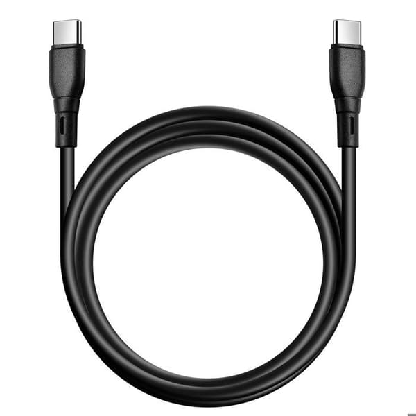 USB-C / USB-C Snabbladdning 60W och Dataöverföring 1m Blå Stjärna Svart