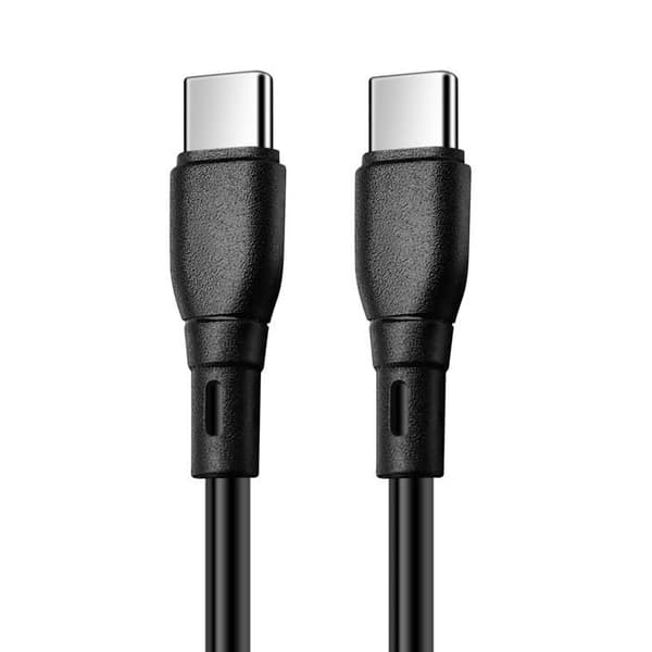 USB-C / USB-C Snabbladdning 60W och Dataöverföring 1m Blå Stjärna Svart